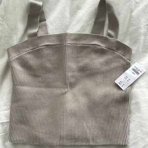 Ribbed square-neck tank. Fits like body contour, extremely soft and comfortable